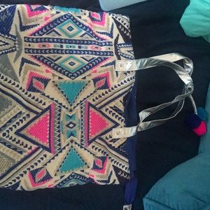 Beautiful multicolor embroidered tote bag!